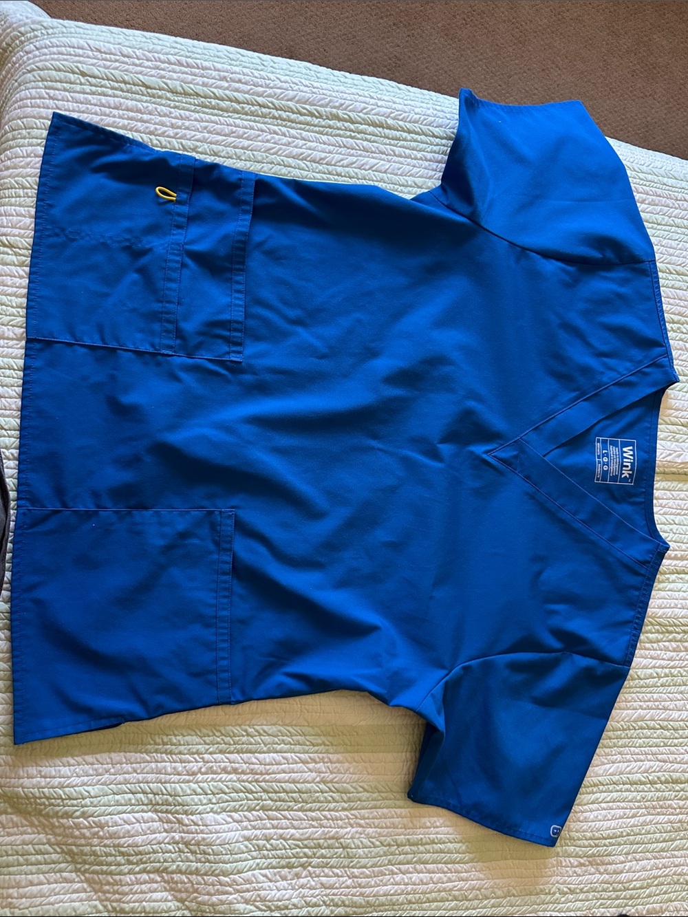 Wink V-Neck Scrub Top in Royal Blue